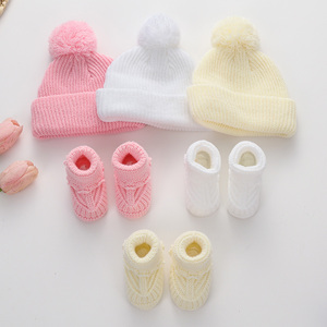 Conjunto de Gorro de Punto y <span class=keywords><strong>Calcetines</strong></span> de Bebé de 0 a 12 Meses al por Mayor, <span class=keywords><strong>Calcetines</strong></span> de Invierno Cálidos, Transpirables, Antibacterianos y Antideslizantes - Product Image 5