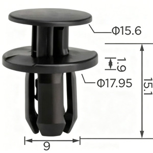 Modern <b>Car</b> Bumper Clip 15.6mm <b>Push</b> In Rivet Expansion Fastener For Fender Mudguard Repair Replacement - Product Image 1