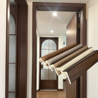 Moulures de porte en bois massif naturel, bande de moulage étanche pour porte d'entrée, décoration murale intérieure écologique personnalisée