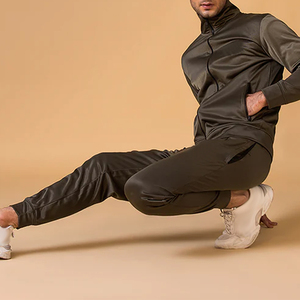 Custom Made Men's Slim Fit Full Zip <b>Polyester</b> <b>Tracksuit</b> Latest Customized Design Winter Men Zipper <b>Tracksuit</b> For Sale - Product Image 3