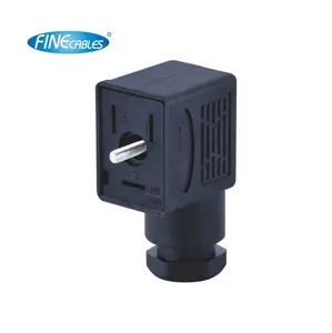 Finecables IP65 Waterproof 2+PE Field Wirable Assembly B Type Solenoid Valve Connector