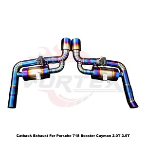 Vortex Bespoke Burnt Titanium Sport Sound Valved <b>Exhaust</b> Fits Porsche 718 Boxster Cayman 2.0T 2.5T Upgrade - Product Image 5