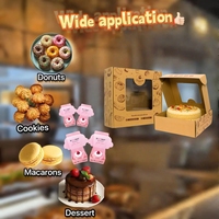 Boîte de papier à pain de qualité alimentaire pour gâteaux design personnalisé boîte de mochi croissant tiramisu grand beignet sucré à emporter mini macaron vente en gros