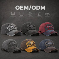 Casquette de baseball en coton lavé brodée avec logo personnalisé, marque privée, OEM, ODM, couleurs et taille personnalisées, vente en gros
