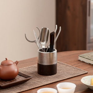 Titanium Wood <b>Tea</b> <b>Set</b> Six Gentlemen Cylinder Durable Kung Fu <b>Tea</b> Accessories - Product Image 1
