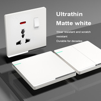 Enchufe de interruptor de Panel acrílico ultrafino tipo C enchufe de carga 20/40A enchufe de interruptor británico de alta potencia