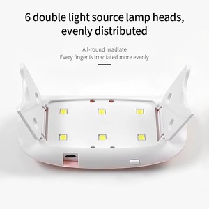 6W Mini Foldable <b>Pink</b> Nail Lamp UV LED Nail Dryer Gel Polish Curing Machine UV Light for Manicure DIY Nail Drying <b>Tools</b> - Product Image 3