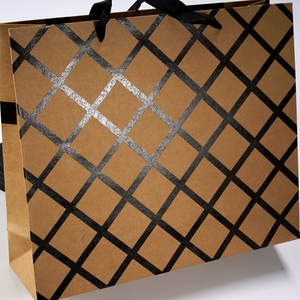 Túi Giấy Kraft Màu Nâu Tùy Chỉnh Có Logo Lá Bạc Túi Vận Chuyển Thủ Công Tùy Chỉnh Có Tay Cầm Kéo - Product Image 6