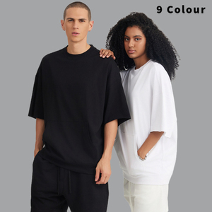 T-shirt de rue vierge lourd surdimensionné coton à épaules tombantes impression personnalisée de haute qualité - Product Image 5