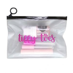 Custom Frosted Zipper Bag for Jewelry Plastic <b>Zip</b> Lock Bag <b>with</b> Logo Printed Moisture Proof Transparent <b>Zip</b> <b>Pouch</b> for Clothing - Product Image 1