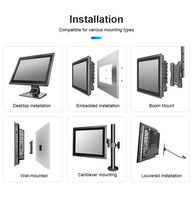 Panel PC de Aleación de Aluminio de 10.4/15/19 Pulgadas sin Ventilador, Marco Abierto, IP65 Industrial, Pantalla Táctil Capacitiva Vesa, Sistema Operativo Android