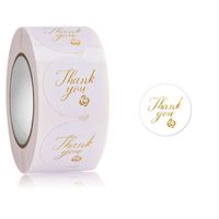 500 pièces/rouleau autocollant adhésif rond rose 'merci de soutenir ma petite entreprise' emballage d'étiquette d'achat
