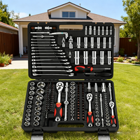 Kit d'outils manuel tout-en-un de 151 pièces - Ensemble d'outils à main en acier inoxydable robuste, étui rigide pour la réparation de bricolage, l'amélioration de l'habitat, l'extérieur