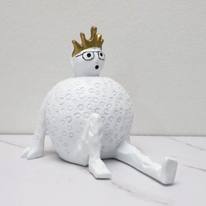 Ornement de personnage enfantin <span class=keywords><strong>Le</strong></span> <span class=keywords><strong>Petit</strong></span> <span class=keywords><strong>Prince</strong></span> en résine synthétique moderne et créative, en position assise, cadeau d'affaires pour niche de salon - Product Image 2