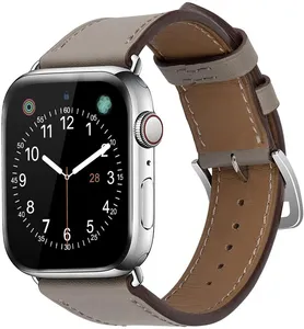 Apple Watch 밴드 용 가죽 시계 스트랩 44mm 40mm 45mm 41mm 38mm 42mm iWatch 시리즈 용 싱글 투어 시계 팔찌 8 Ultra se 7