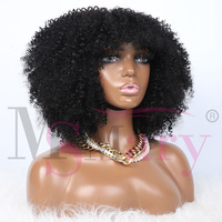 250% densité Afro crépus bouclés Machine faire perruque Super Double dessiné Pixie bouclés vendeurs de perruque de cheveux humains pour les femmes noires