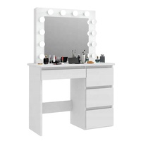 Meuble de coiffeuse blanc avec miroir, ensemble de chambre à coucher en bois moderne, meuble de rangement pour la maison