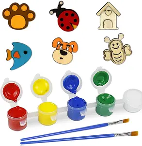Minimum Order 1 Piece of Wood Painting Game Pieces Craft Kit for Kids Art and Craft Supplies Party Favors for Boys Girls Age 4 5