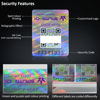 Autocollants holographiques de sécurité originaux anti-effraction avec numéros de série et code QR, étiquettes holographiques personnalisées à effet de vide
