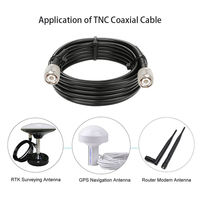 Câble coaxial RG58 en cuivre à faible perte, connecteur TNC mâle vers TNC mâle, 50 ohms, jumper 1m 5m pour radio CB, antenne GPS, radios Wi-Fi