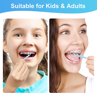 Fil dentaire aromatisé à la menthe sans BPA, cure-dents pour le nettoyage des dents avec emballage personnalisé et matériau en nylon