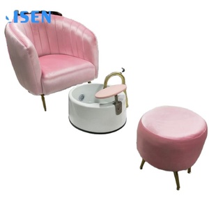 Kisen Beauty Salon de manucure moderne, spa pour les pieds, canapé rose et blanc, fauteuil de massage, chaises de pédicure de luxe pour le nouveau design 2025 - Product Image 4