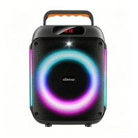 Enceinte Cube Simple 6 Pouces 30W pour Karaoké avec Micro Sans Fil, Bluetooth, TWS, Écran, USB, TF, FM, Télécommande – Idéale pour Fêtes à Domicile, Fêtes de Famille, Cadeau