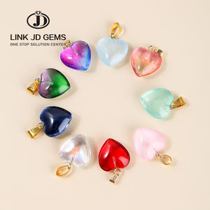 عيد الحب الزجاج الكريستال الحب القلب DIY صنع المجوهرات قلادات الأقراط الملحقات - Product Image 2