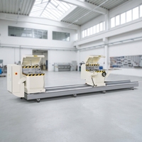 Scie à double tête CNC pour profilés de fenêtres en aluminium et PVC, grande taille, robuste, coupe à 45 et 90 degrés