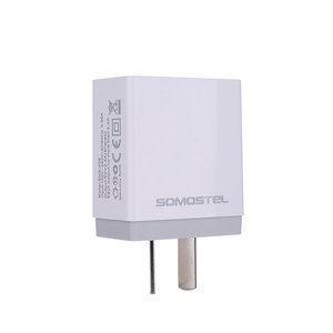 SOMOSTEL OEM ODM Argentia US EU adaptateur de chargeur mural charge rapide 2.4A Max 2 Ports USB avec câble de données - Product Image 4