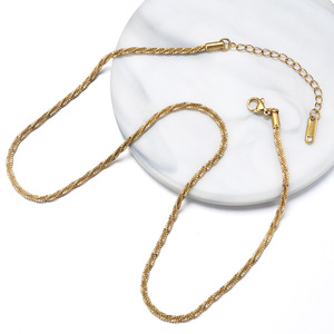 Collier en acier inoxydable motif ciel étoilé, 2,0 mm, 405 cm, forme en U, pour femme, cadeau - Product Image 2