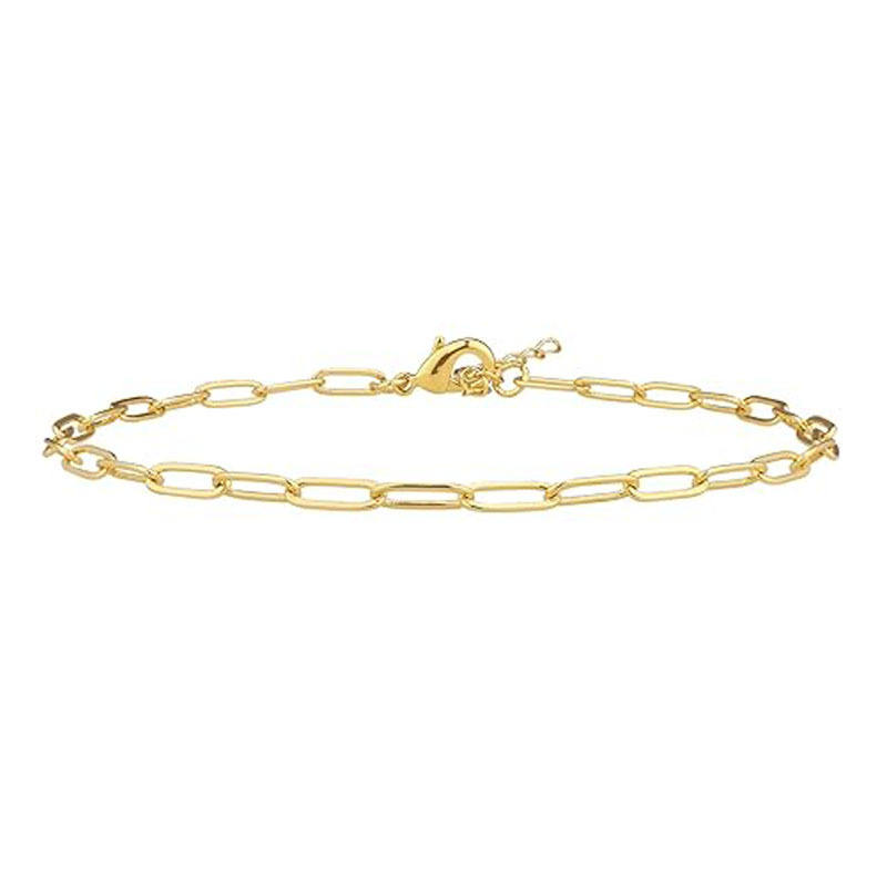 Gold paperclip bracelet