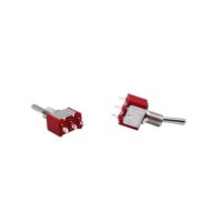Interrupteur à bascule momentané 5A 125VAC ON-OFF-ON 3 broches, poignée métallique, borne à souder, corps PPA, interrupteur d'alimentation UL, commande industrielle
