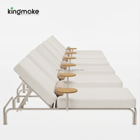 Chaise longue haut de gamme pour piscine, mobilier de plage, mobilier de patio pour projets hôteliers, chaise longue en tissu imperméable, lit de piscine pour villa
