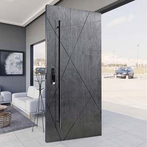 New Arrival Modern Design Custom Luxury Wood Door China Low Price Villa Exterior Entry Pivot Door Wooden Entrance Door for House - Product Image 4