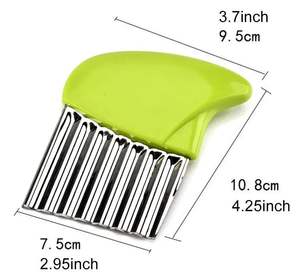 Cuchillo Ondulado de Acero Inoxidable Personalizable, para Cortar Papas Fritas, Chips y Picar, Cortador de Patatas Onduladas - Product Image 3