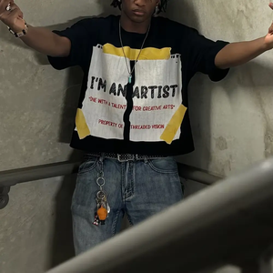 Boxy Phù Hợp Với Cắt Màn Hình In Cong HEM Áo Phông Bán Buôn Dtg Máy In T-Shirt In Ấn Tùy Chỉnh Đồng Bằng Người Đàn Ông Cộng Với Kích Thước Bông Áo Sơ Mi - Product Image 2