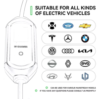 Chargeur de voiture électrique Home Essential Monophasé 32A 7KW Type 2 AC Chargeur portable EV réglable avec prise CEE et sac à main