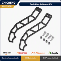 Support de poignée de moto Zhicheng en aluminium CNC usiné, kit de montage, quincaillerie noire, amélioration OEM, couleur personnalisée disponible