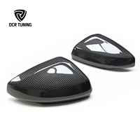 Cubierta de Espejo Retrovisor Delantero de Fibra de Carbono Seca, Tipo Adhesivo, para Audi A1/POLO 2019-2022, Piezas de Modificación Exterior