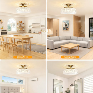 Brass Ceiling <b>Light</b> <b>Led</b> European Style Surface Mounted For <b>Hallway</b> Entryway Living Room - Product Image 3