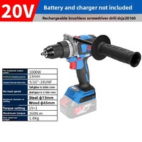 Perceuse électrique sans fil au lithium Dongcheng DCJZ20160 20V - Usage domestique, couple élevé, vitesse variable en continu avec garantie d'un an
