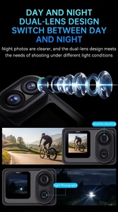 Caméra d'action à double écran D06N2, WiFi 2.4G, étanche, 4K réel 60fps, caméra sportive avec kit de montage d'accessoires pour l'enregistrement de vlogs - Product Image 4