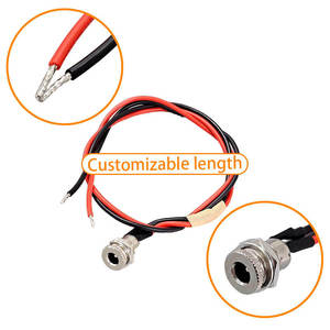 Conector de Alimentación Hembra para Montaje en Panel DC099 5521, Arnés de Cable de 5.5x2.1mm, Cableado Interno para Equipos Electrónicos - Product Image 2
