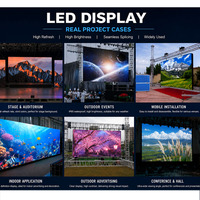 Ультратонкий светодиодный LED-дисплей P0.97 для помещений, видеопанель с яркостью 600 нит, серебристый, 3 года гарантии, для рекламы