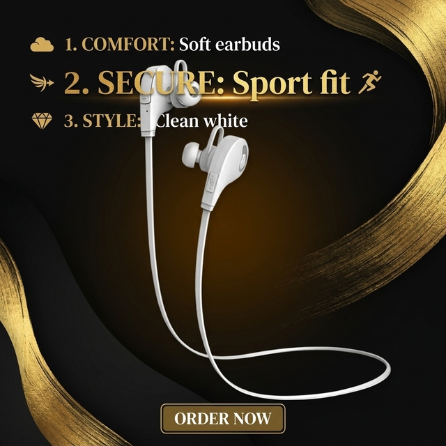 Bluetooth 5.0 Neckband Wireless Earphones IPX4 Waterproof HiFi Stereo Mini In-Ear Sports Headset with Mic for Running Smartphone