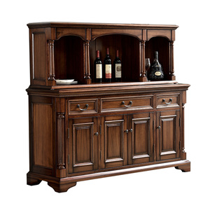 Luxury American Style Wooden <strong>Cabinet</strong> Freestanding Dinning Buffet <strong>Cabinet</strong> Solid Wood <strong>Sideboard</strong> Living Room <strong>Display</strong> <strong>Cabinet</strong> - Product Image 1