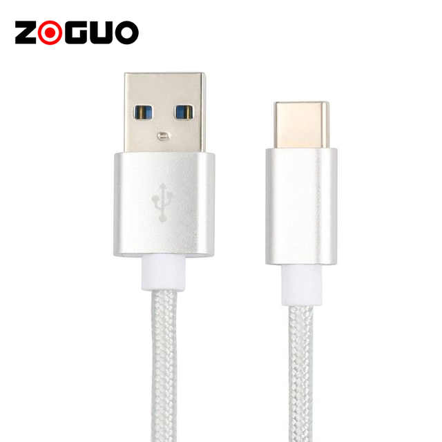 USB Cable Fast Charging and Data Transmission Standard 1m White PVC USB 3 in 1 Cable Charger for Phone