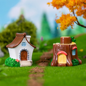 Micro Landscape Cartoon Mushroom Pumpkin House Miniatures Cake Accessories Resin Small Dollhouse for <b>Mini</b> Fairy Garden Ornament - Product Image 3