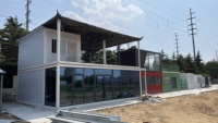 Module de maison conteneur préfabriquée en acier avec panneaux sandwich et salle de bain